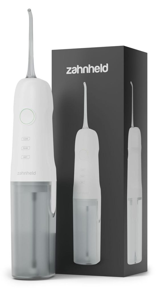 Zahnheld elektrische Munddusche Aquadent weiß, kabellose Produktbild 