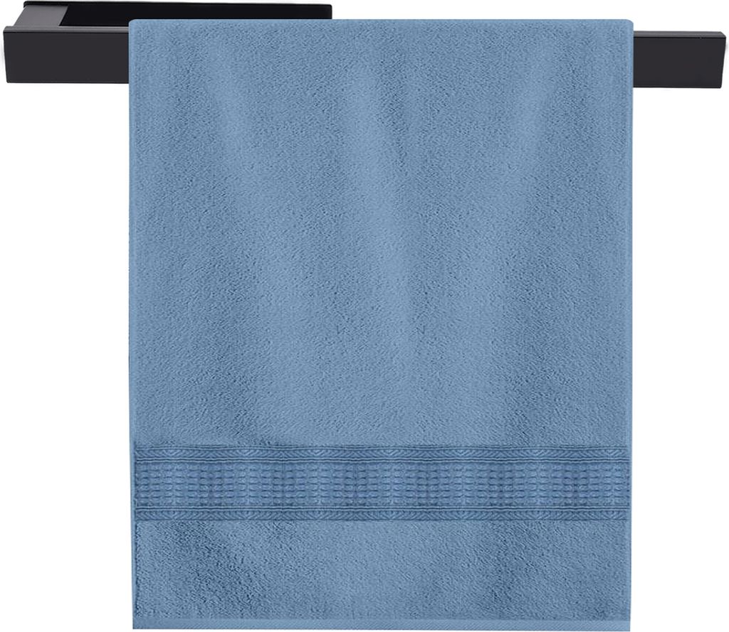 2 Stück Handtuchhalter Ohne Bohren, 304 Edelstahl Handtuchstange, Badetuchstange, Schwarz