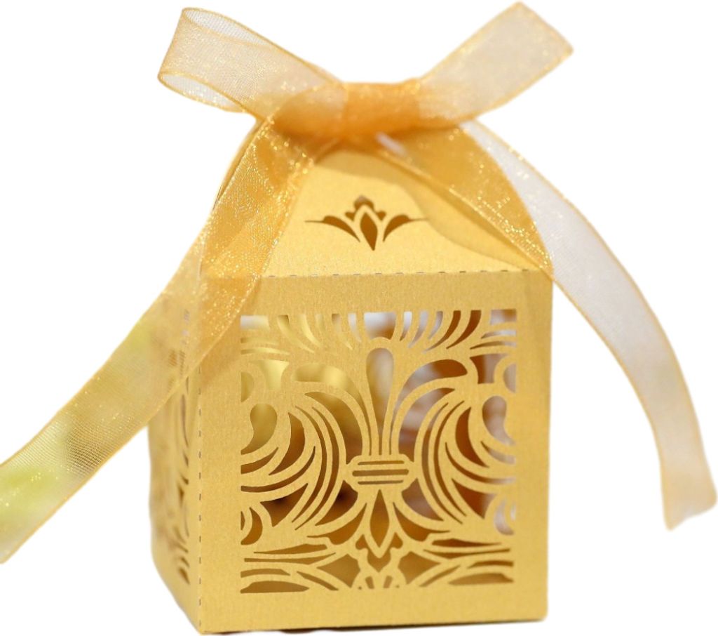Packung Mit 50 Laser Cut Rose Candy Boxen, Kleine Produktbild 