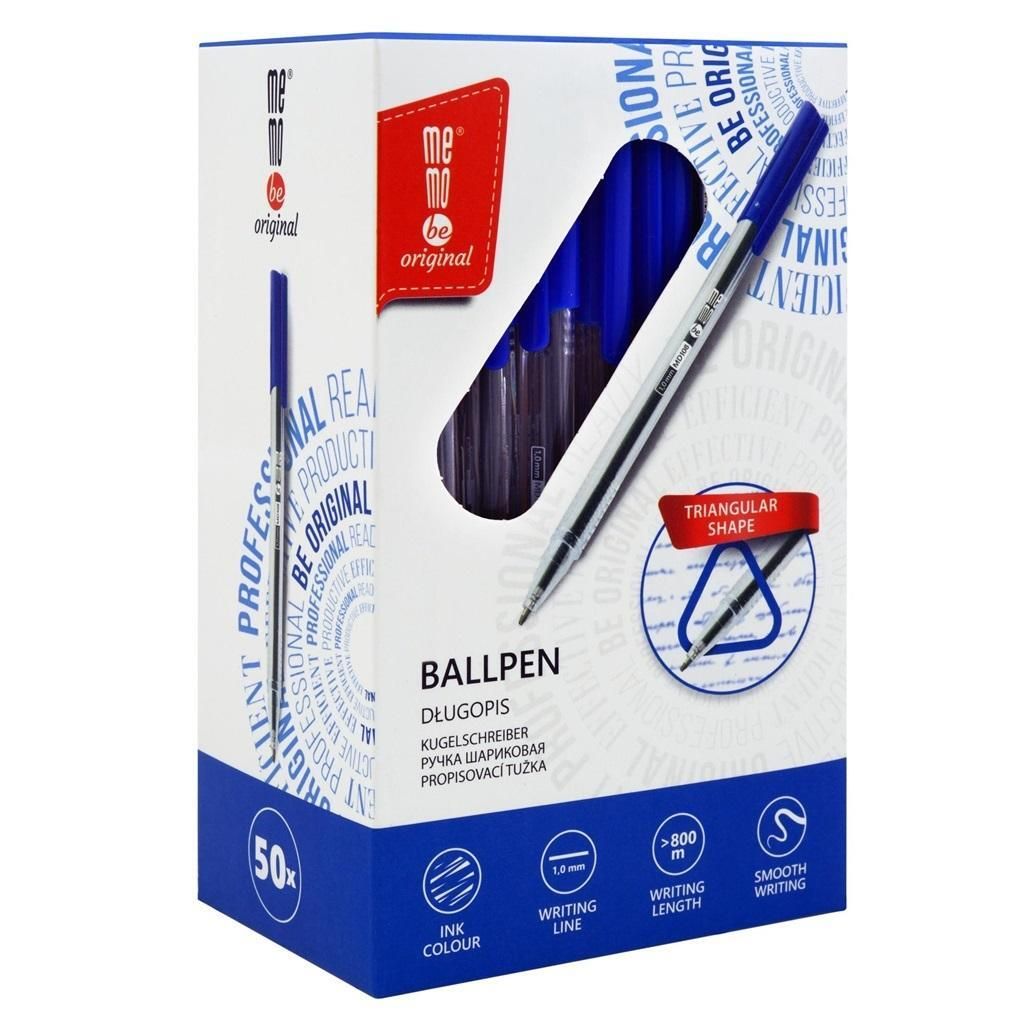 Bürokugelschreiber blau (50 St.) MemoBe