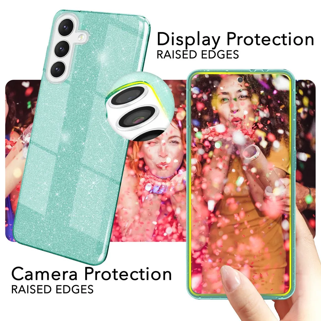 Luce e Protezione: NALIA Glitter Case per Samsung Galaxy S24 Plus - 5