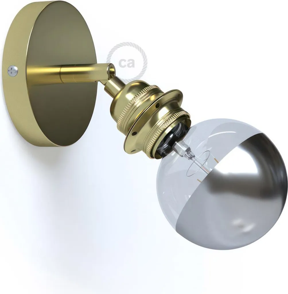 Point Lumineux Métal avec Douille E27 Filetée et Support Orientable 90°