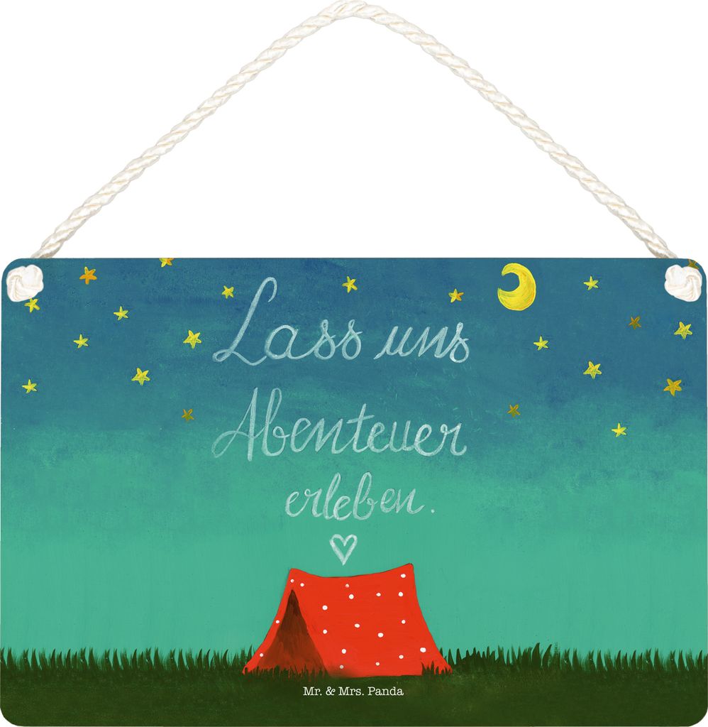 Mr. & Mrs. Panda Schild Abenteuer DIN A4 - Geschenk, Produktbild 
