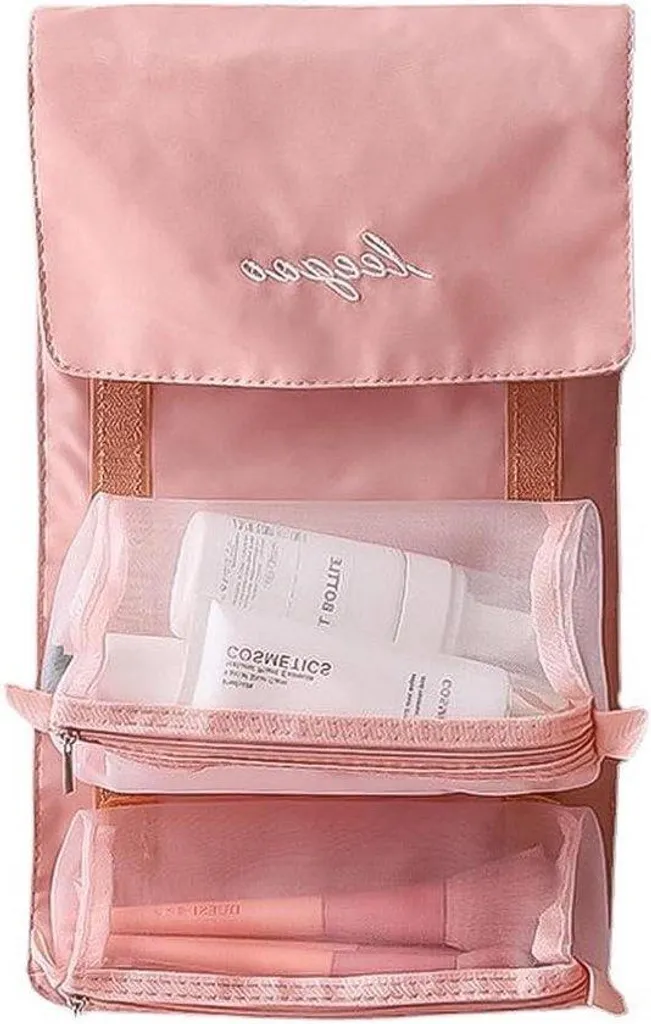 Trousse de toilette de voyage pliable pour ranger tout le maquillage