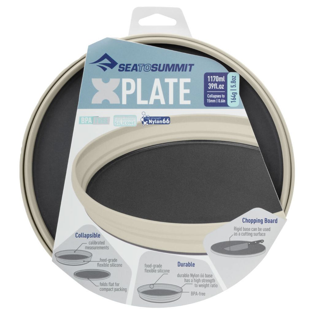 Sea To Summit X-Plate, Rund, Silikon, Sand, 1,17 l, 20 cm, Produktbild 