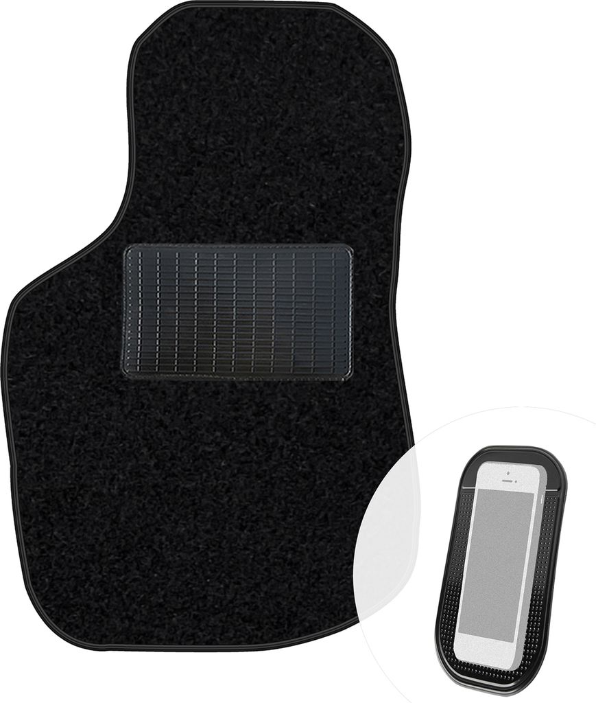 moto-MOLTICO Fahrer Fußmatte Auto Velours Fahrerseite Autoteppiche Schwarz Fahrermatte 1-teilig passend für Opel Tigra A 1994-2003