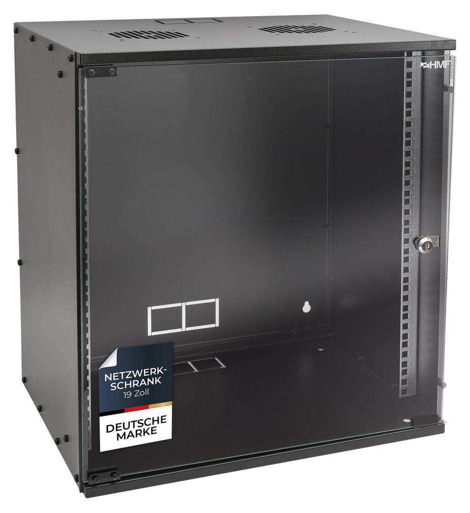 Serverschrank 19 Zoll unmontiert HMF 65700 12 HE Schwarz