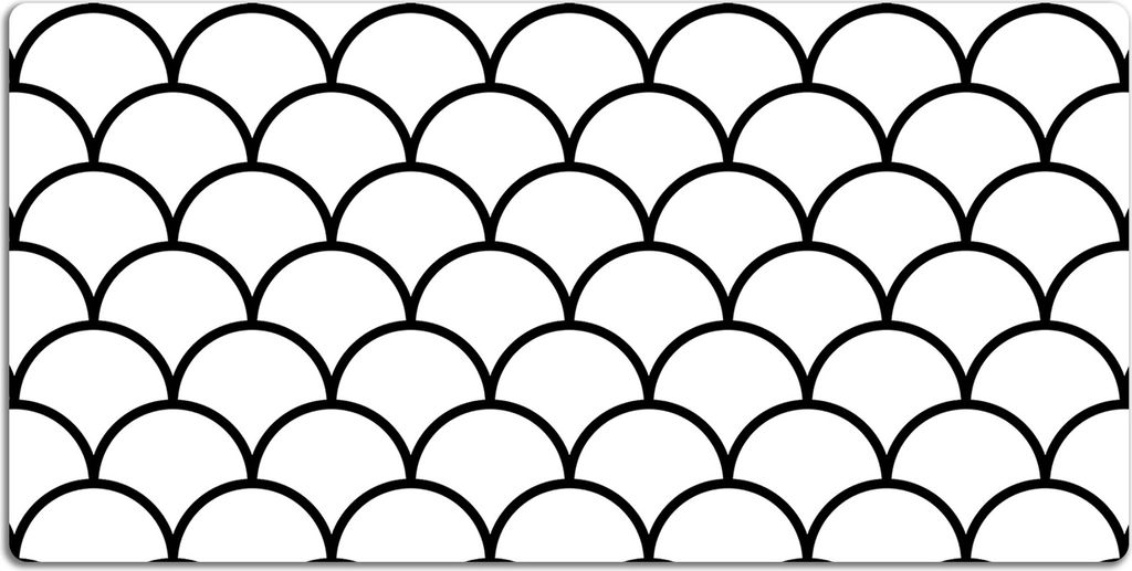 Schreibtischmatte Tischunterlage 90x45 cm Mauspad - Jakobsmuschel-Muster