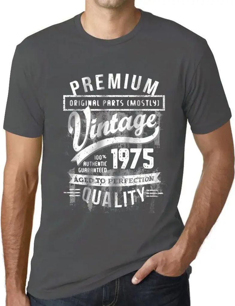 Herren Grafik T-Shirt Originalteile (meist) bis zur Perfektion gealtert 1975 – Original Parts (Mostly) Aged to Perfection 1975 – Geschenk 49.