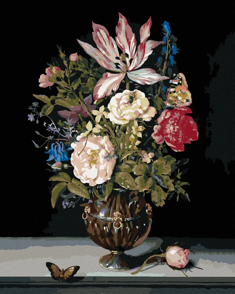 Kit Completo Zuty Diamond Painting 40x50 Fiori Bosschaert con Telaio