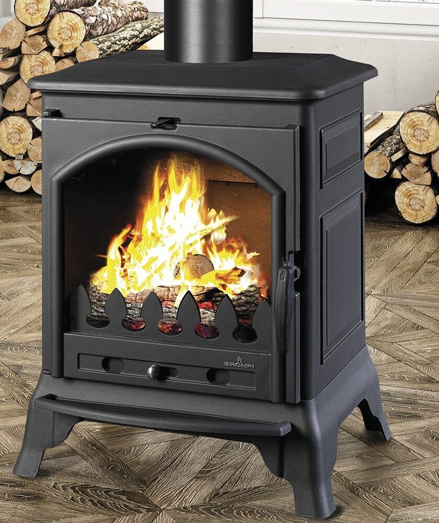 Kaminofen ORDESA 9 kW, Guss, Holz & Kohle, zweistufige Produktbild 