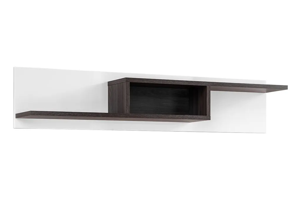 Bibliothèque étagère CELINE blanc en bois pour salon et bureau moderne