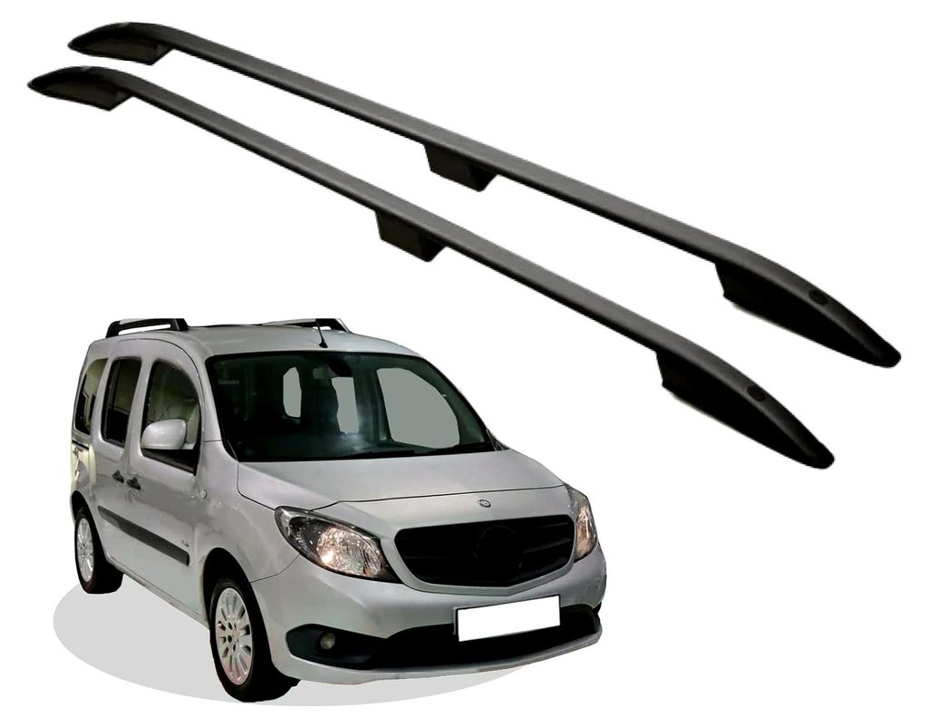 Dachreling für Mercedes Benz Citan L2 mittel (MWB) ab Baujahr 2012 (Schwarz) mit ABE