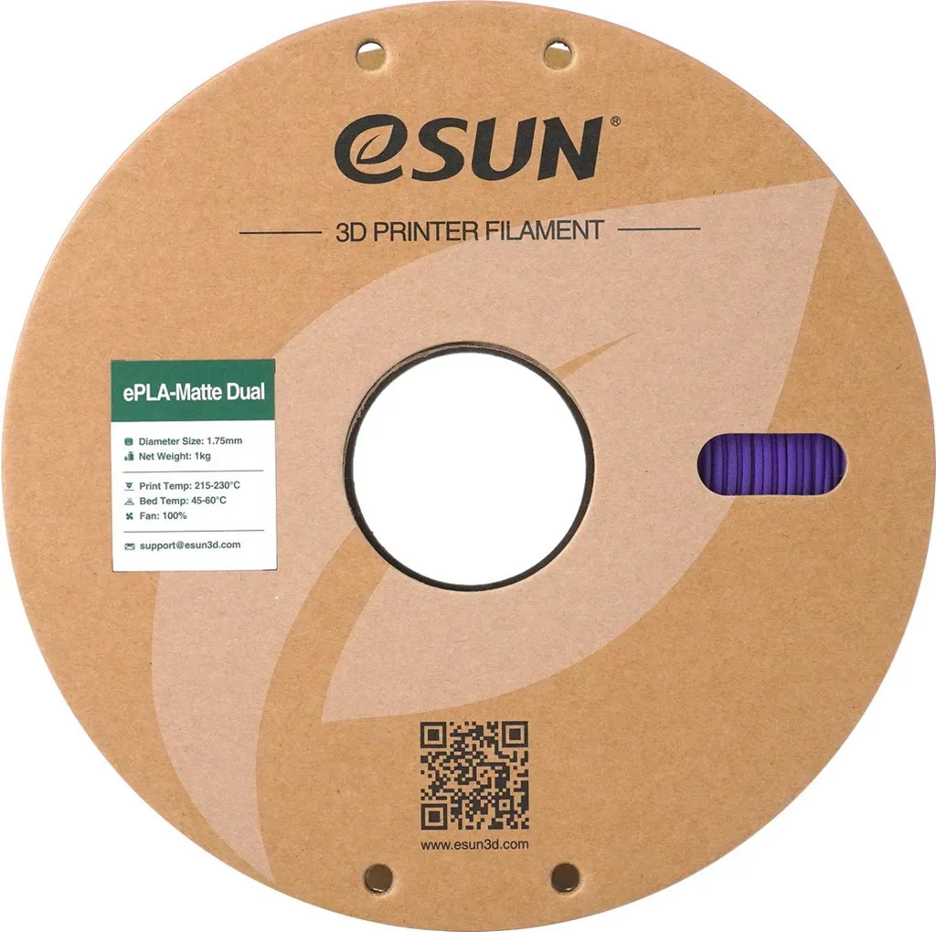 Filament eSUN ePLA-Dual Matte 1kg vert violet pour impression 3D FDM