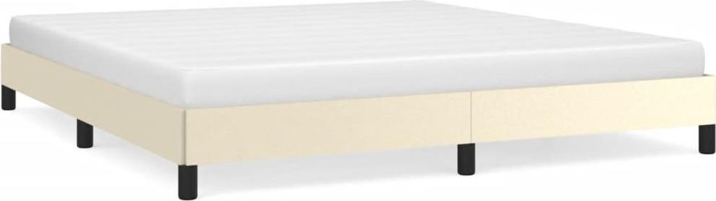 vidaXL Bettgestell Creme 180x200 cm Kunstleder Produktbild 