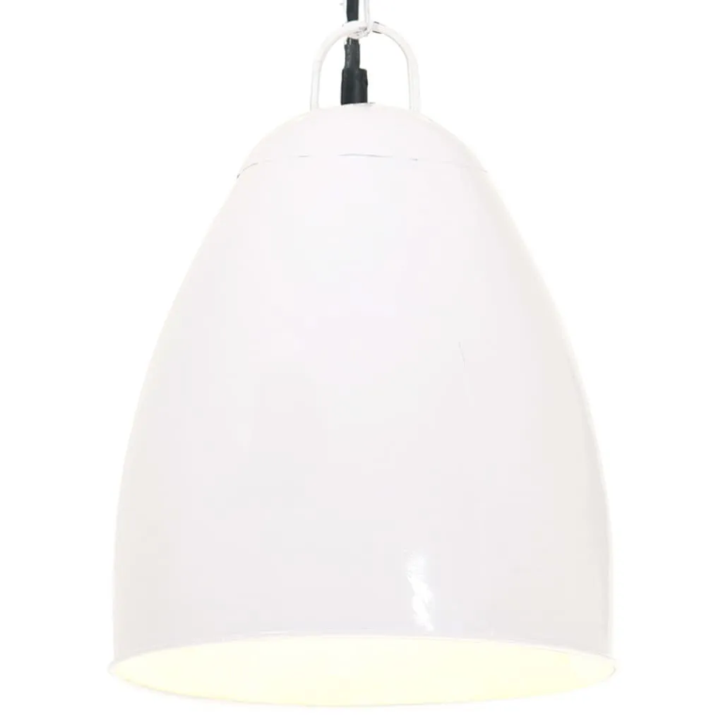 Lampadario Bianco Loft Industriale 32 cm | Sospensione Vintage E27