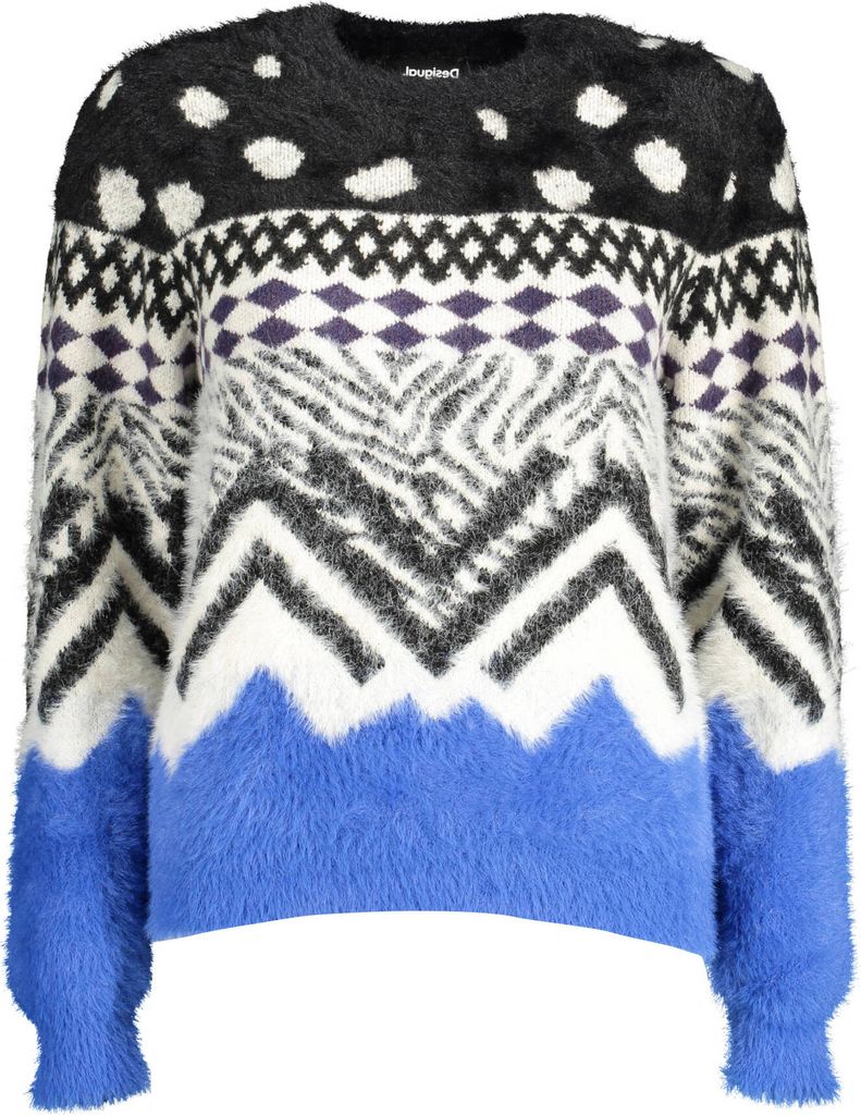 Desigual Langarmshirt SchwarzBlau Kontrast 22WWJF73 : Größe Produktbild 