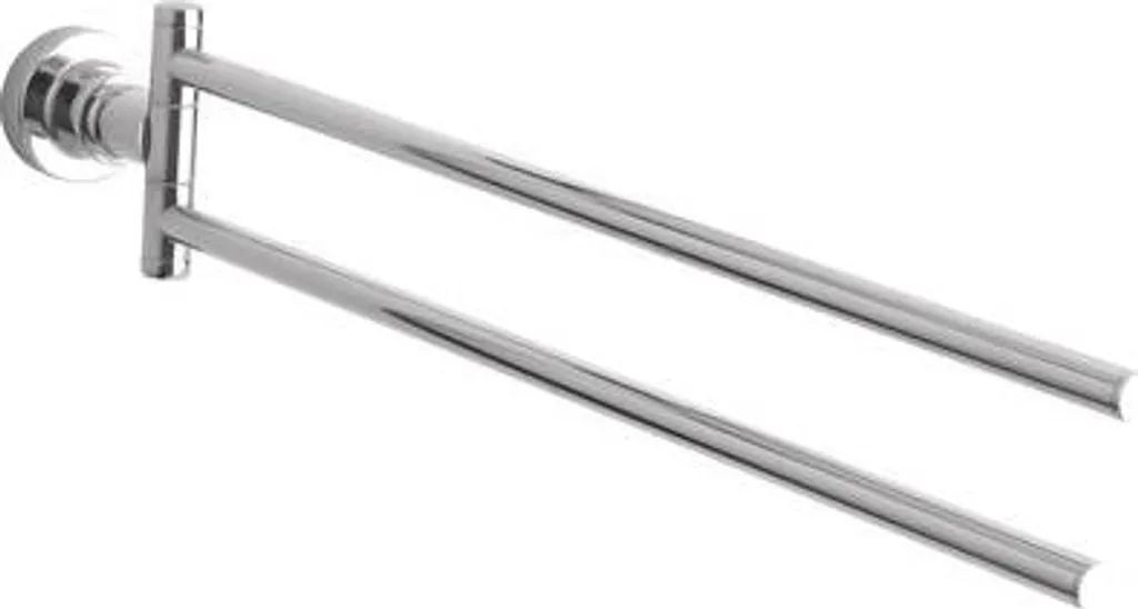 Porte-serviette double tesa Luup à fixer sans trouer le carrelage argent