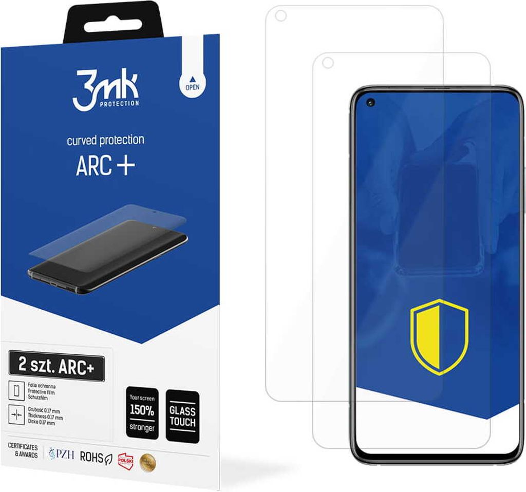 3mk Display Schutzfolie ARC+ für Xiaomi Mi 10T/Mi 10T Pro 5G 0,17mm Self-Heal (2 Stück)