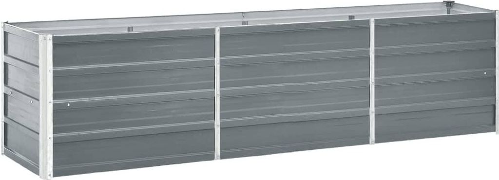 vidaXL Garten-Hochbeet Verzinkter Stahl 240×40×45 cm Grau Produktbild 