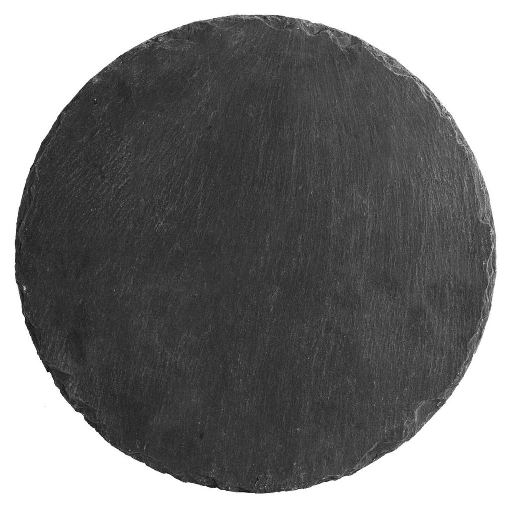 H&h Set mit 6 runden Schieferplatten cm30x0,5