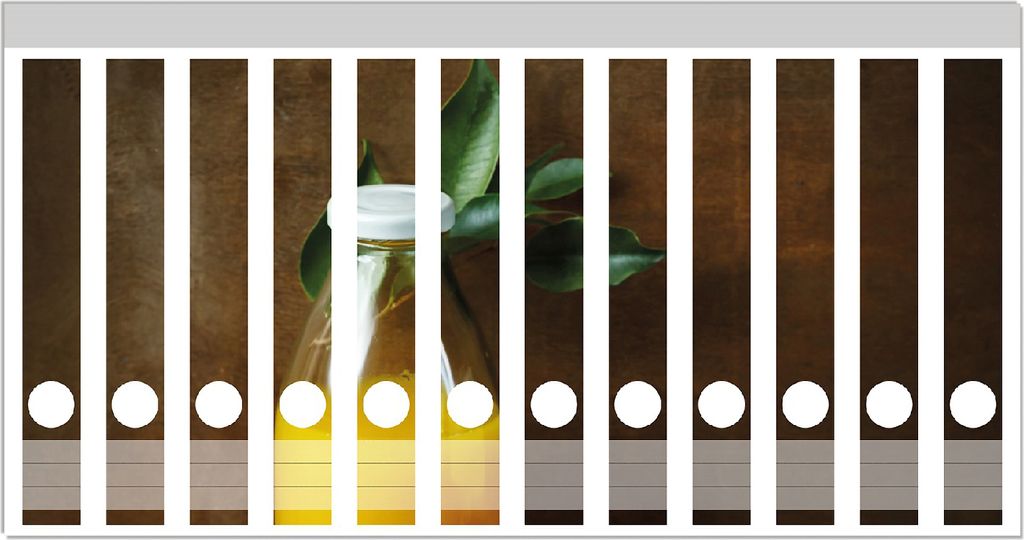 Wallario Ordnerrücken Sticker, selbstklebend für schmale Ordner, 12 Stück, Motiv Frisch gepresster Orangensaft