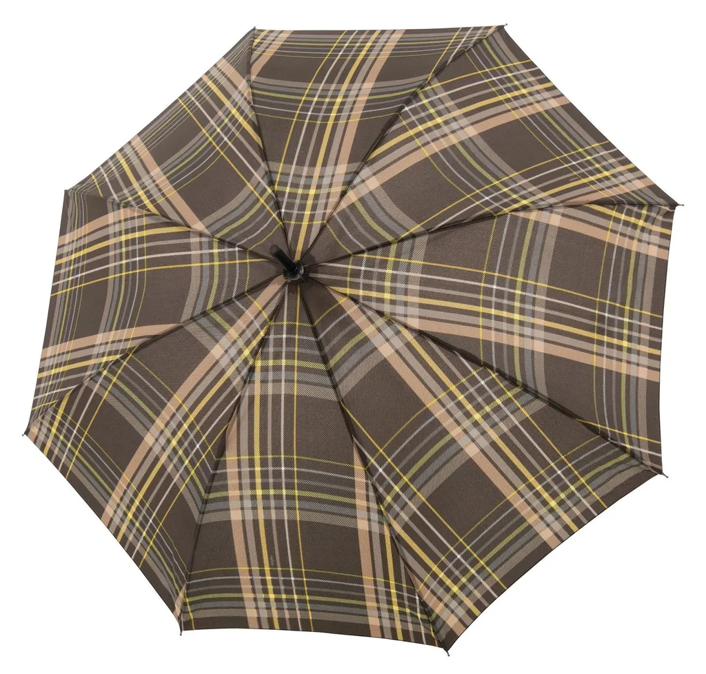 doppler ombrello a bastone ombrello Fiber Stabil Automatic Brown / Yellow multicolore