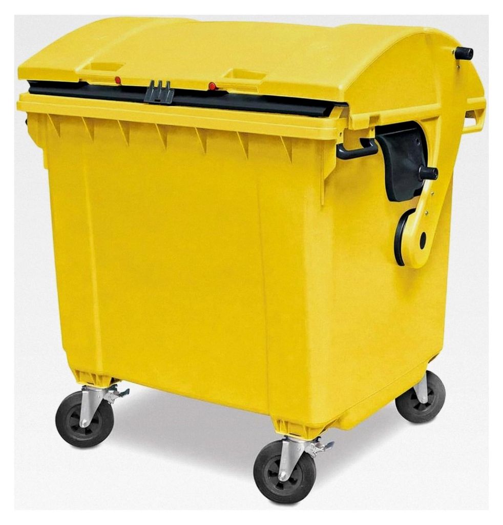 Müllcontainer 1100 Liter nach EN 840, gelb