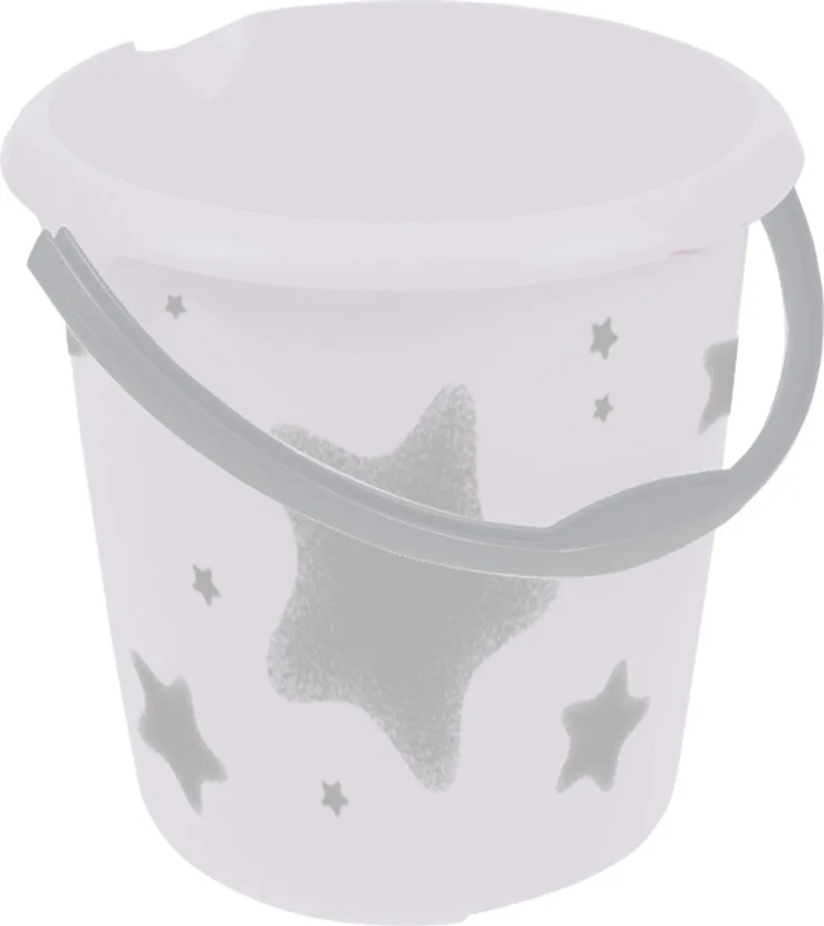 Seau de Ménage Décoratif Ilvie Stars avec Anse Ergonomique de 10 Litres