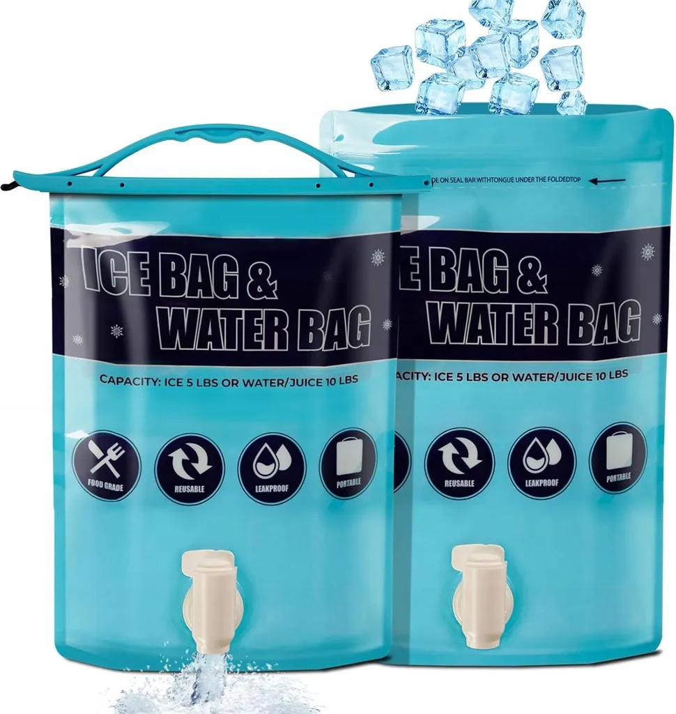 Réserve d'eau de camping 10L pliable Tourist lot de 2 avec robinet