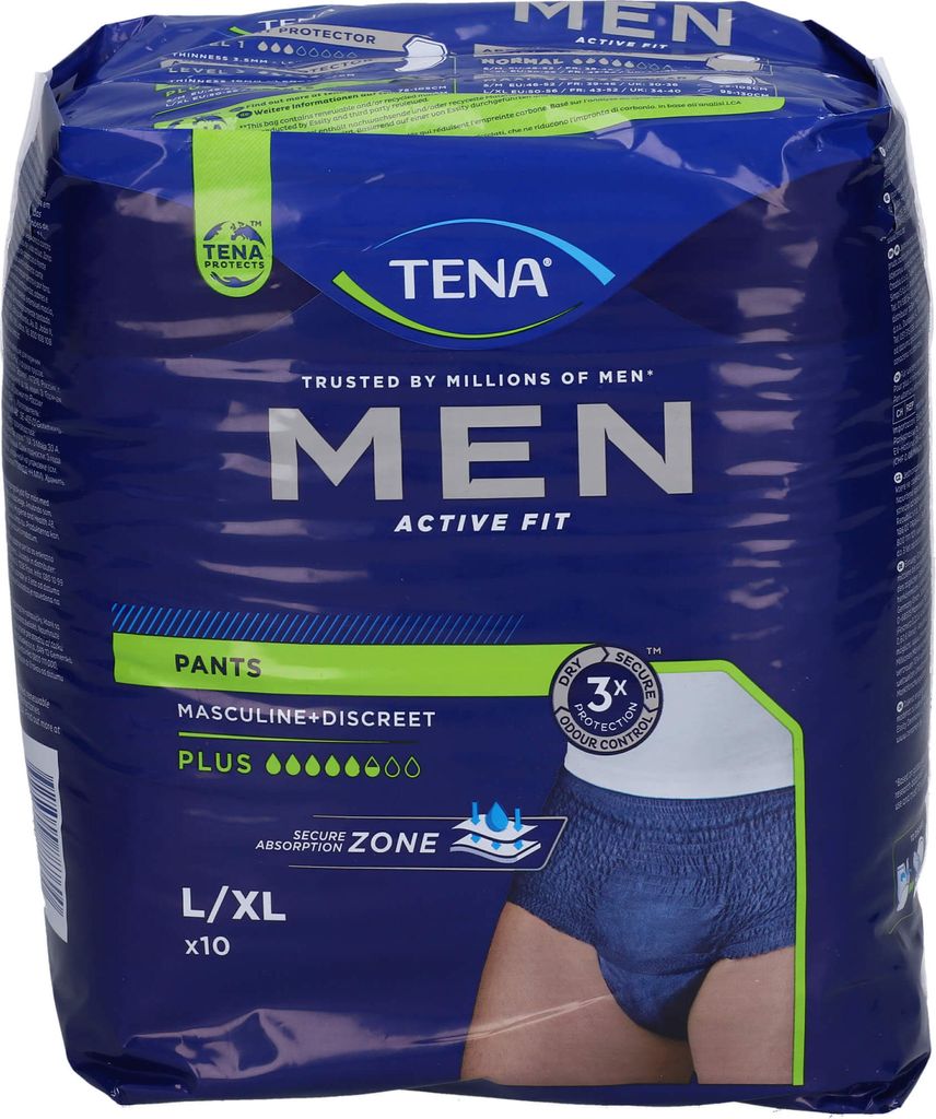TENA Men Act.Fit Inkontinenz Pants Plus L/XL blau, 10 St Produktbild 