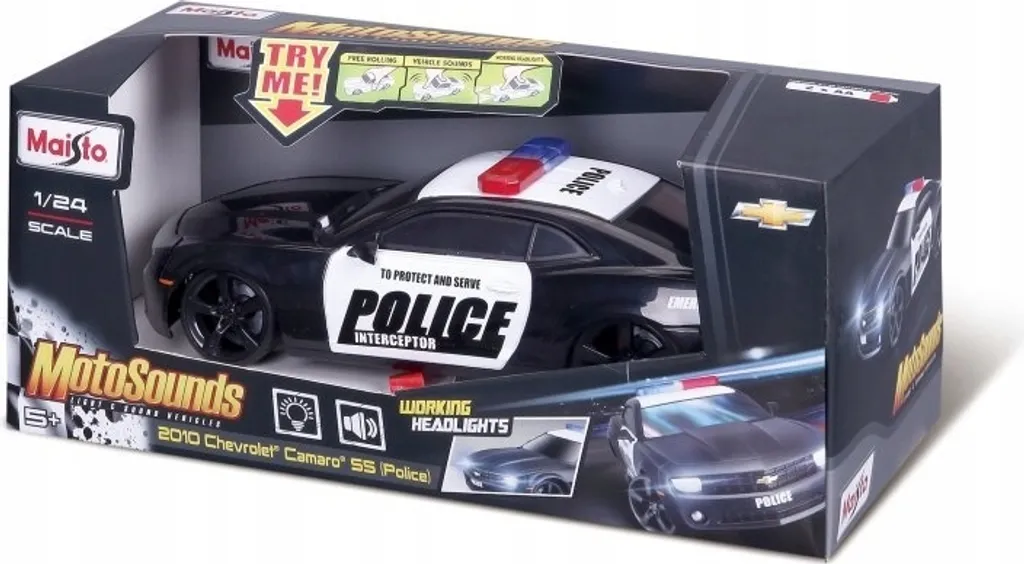 Chevrolet Camaro Polizia Maisto 1:24 con Luci e Suoni - Offerta Online