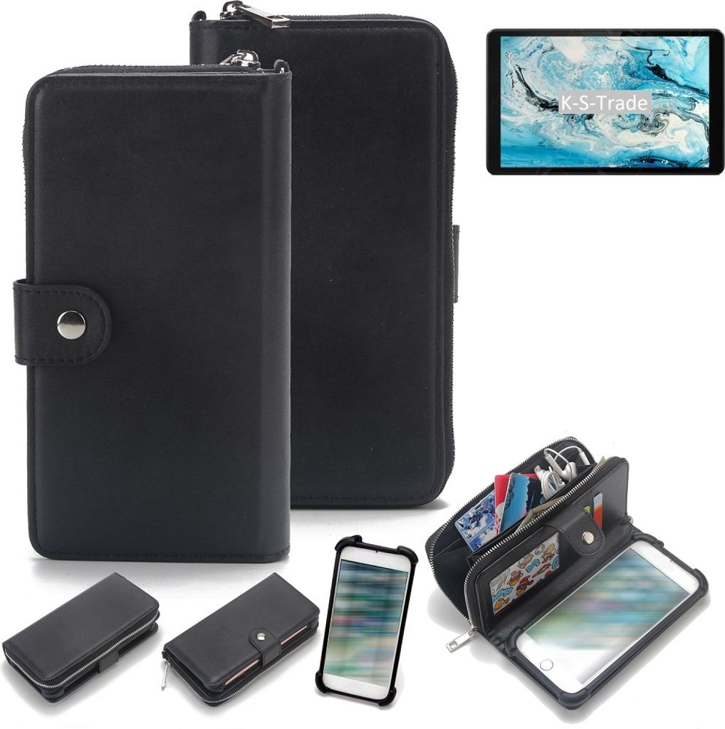 K-S-Trade 2in1 Handyhülle Schutzhülle kompatibel mit Huawei Enjoy 20 5G & Portemonnee Cover Handy Hülle Case Etui Geldbörse Wallet Bookstyle