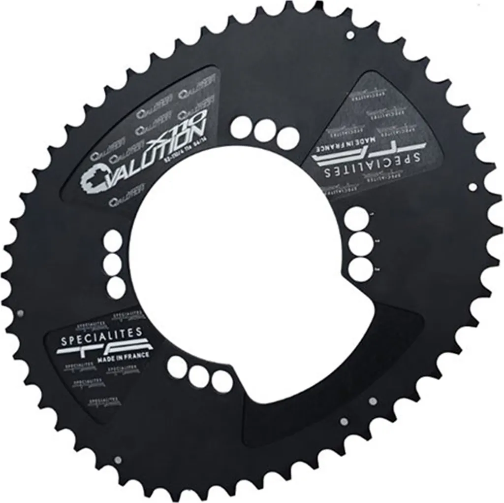 Plateau de Pédalier Ovale 48 Dents TA Ovalution X110 Entraxe 110 Noir