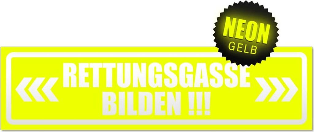Rettungsgasse bilden invertiert Magnetschild Schild magnetisch
