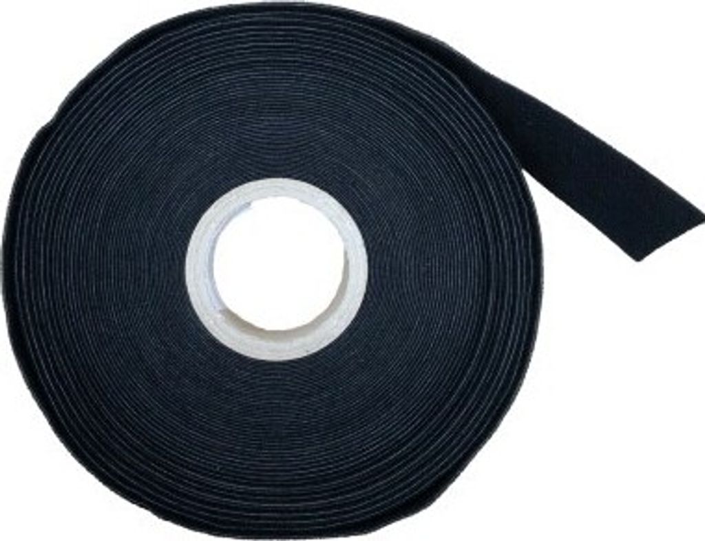 PrintGreeen! Klett Bündelband 50mm Schwarz (eine Seite Klett, andere Seite Flauschband) - ideal für große Rollenwaren wie Stoffe, Teppich,