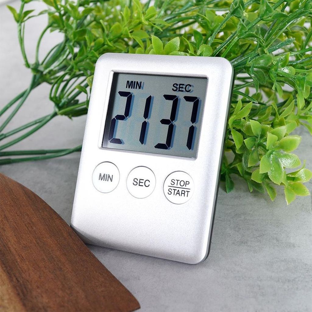 Timer Digitale Da Cucina OQIMAX Con Ampio Display LED 3,5″ – Conto Alla Rovescia, Volume Regolabile, Magnetico, Con Batterie Incluse - 3
