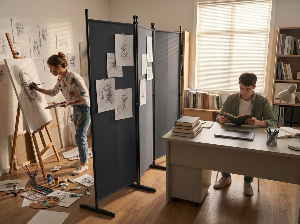 FIVMEN Trennwand Raumteiler innen 3 Teilig 150 x 180 Produktbild 