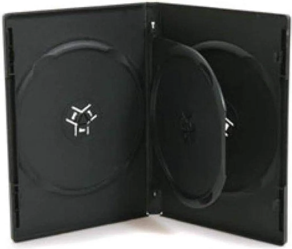 Boîtier Tiroir pour 3 CD DVD 14mm Noir - Lot de 50 Pièces BOX15 Qualité