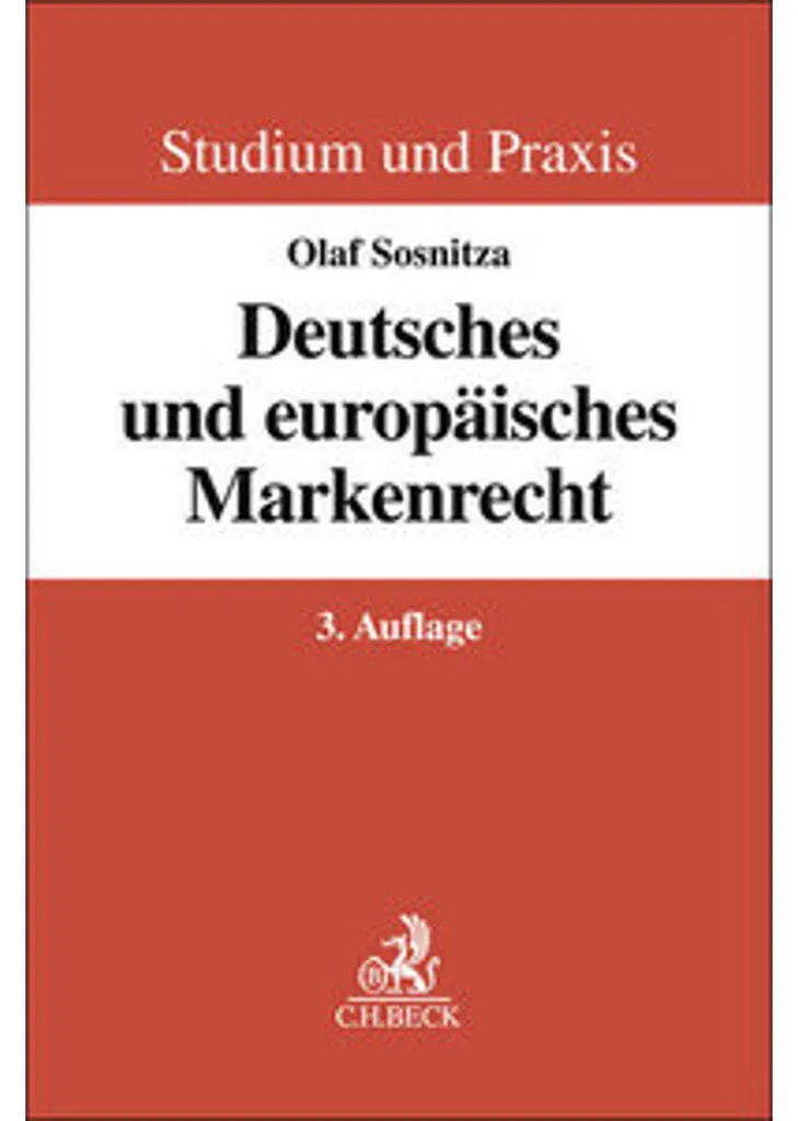 Livre Droit des marques allemand et européen - Manuel pour juristes