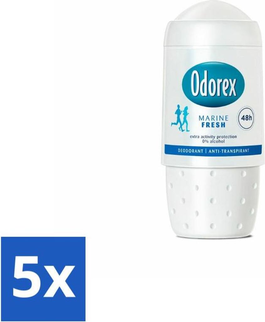 Odorex - Deodorant Roller - Marine Fresh - Erfrischender Schutz - 50 ml - Vorteilspack - 5 Stücke