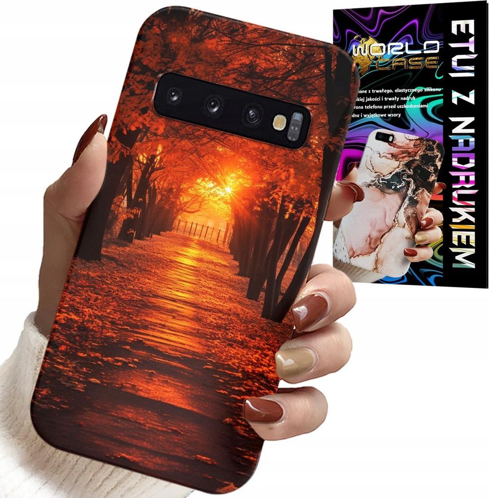 Fall Für Samsung Galaxy S10 Plus - Park, Herbst, Fallende Blätter, Zurück