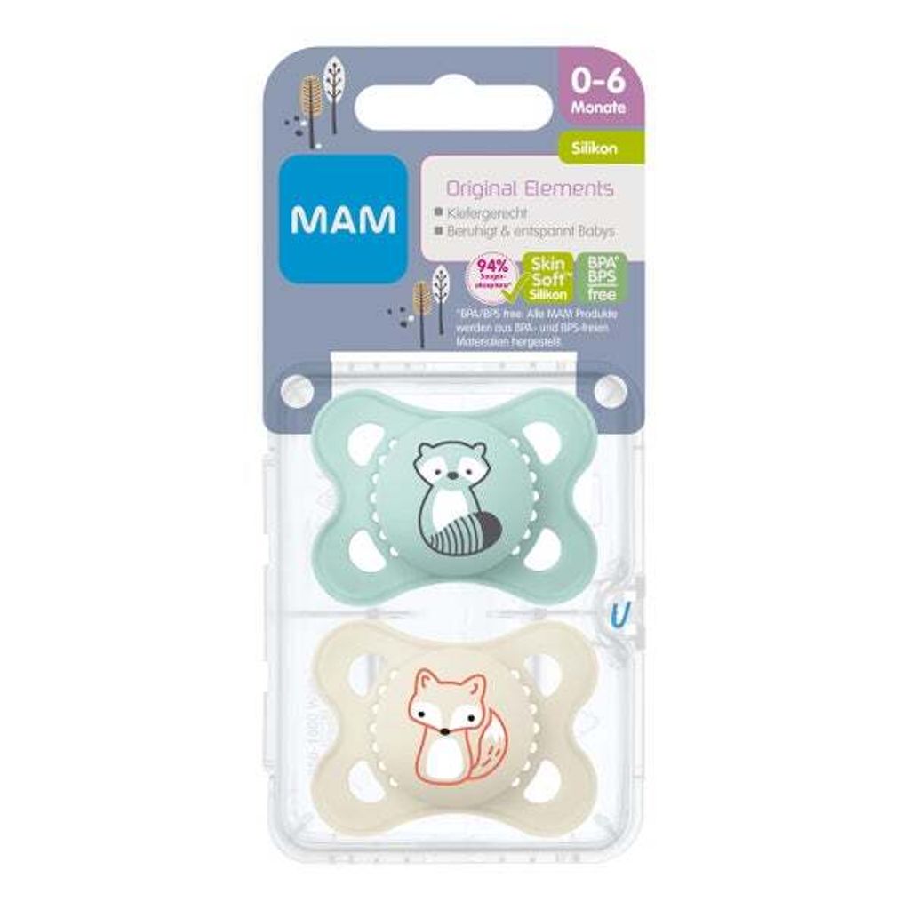 MAM 80921700 Original Elements 0-6M Silikon-Schnuller, BPA-frei