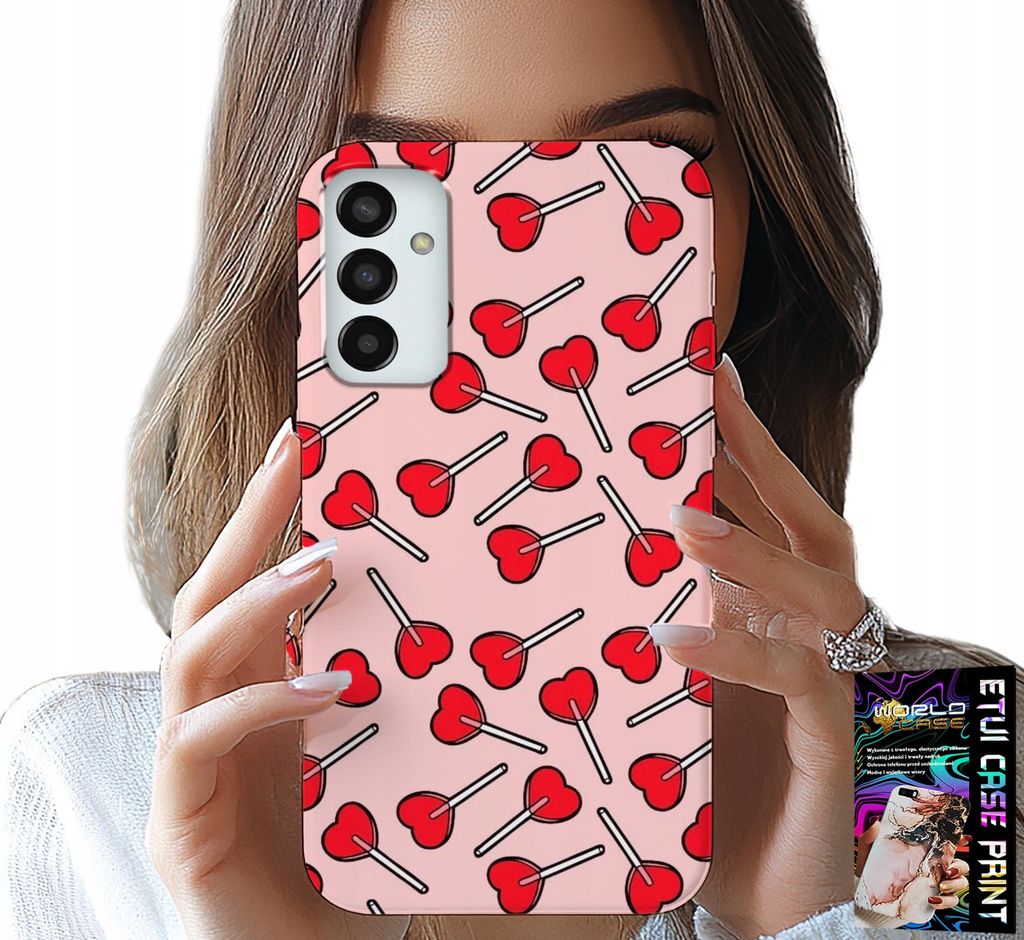 Hülle Für Samsung Galaxy M13 4G - Feminine, Modische Lollipop Herz Design Hülle