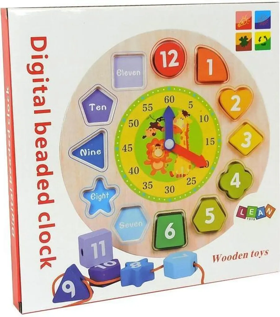Horloge de tri bois : finissez-en avec la confusion des chiffres et formes