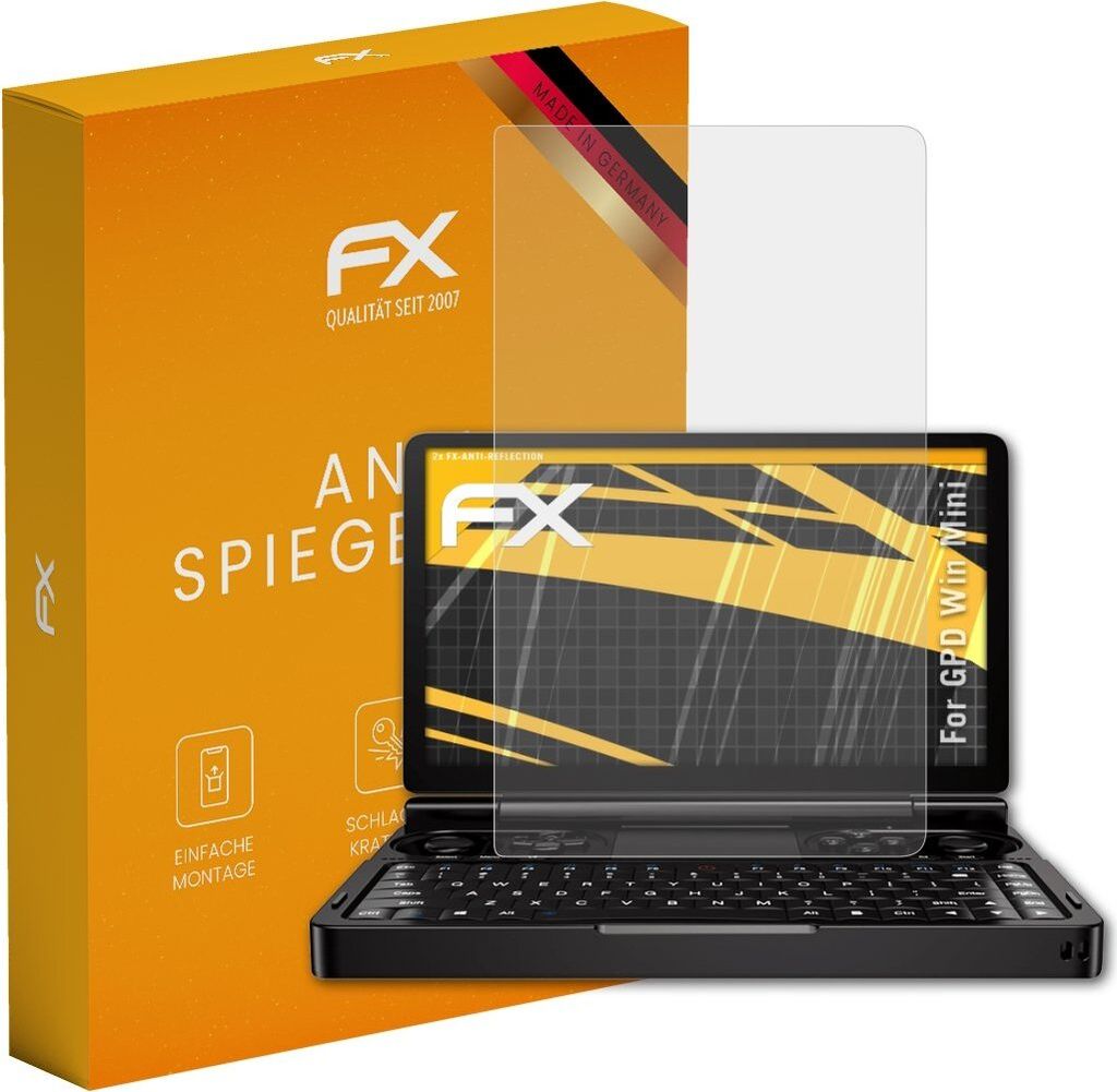 atFoliX FX-Antireflex 2x Schutzfolie kompatibel mit GPD Win Mini Displayfolie