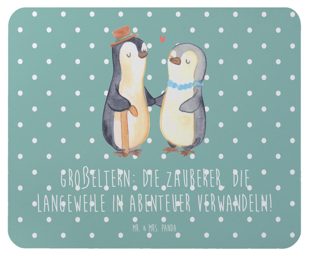 Mr. & Mrs. Panda Mouse Pad Großeltern Zauberer - Meeresbrise - Geschenk, Geschichten, Weisheit, Geburtstage, Liebe, Enkelkinder, laptop mousepad, ...