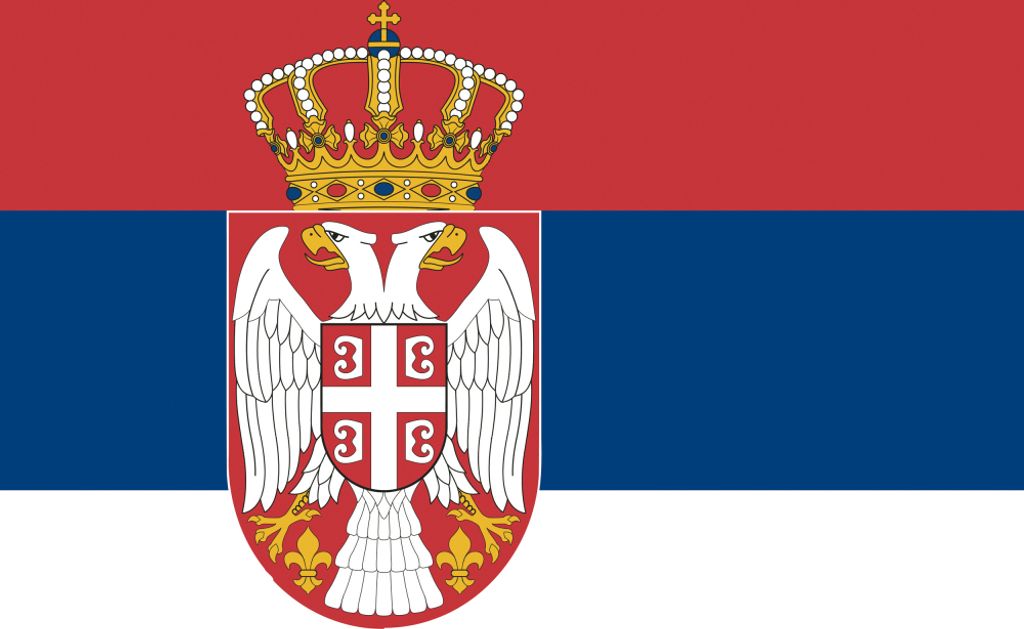 Serbien Kunstdruck Bild - Flaggen Der Welt (40 x 50 cm)