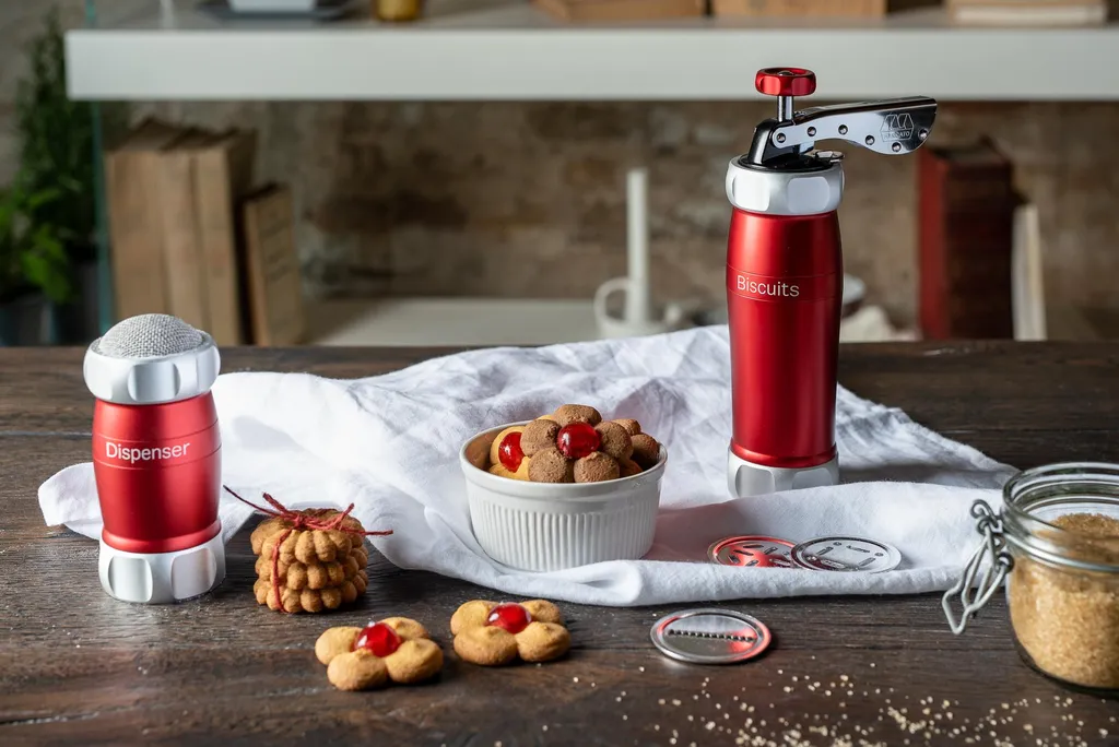 Machine à Biscuits et Spritz Marcato Design Rouge en Aluminium Anodisé - 7