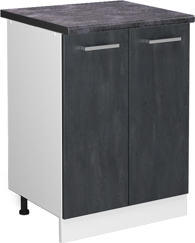 Küchenunterschrank Vicco R-Line Schwarz Beton 60 cm AP Anthrazit, Model 47504